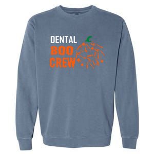 Funny Halloween Tooth Pumpkin For Dentist Boo Crew Funny Gift Garment-Dyed Sweatshirt