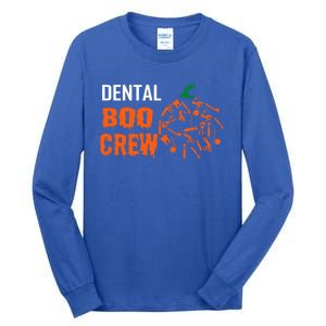 Funny Halloween Tooth Pumpkin For Dentist Boo Crew Funny Gift Tall Long Sleeve T-Shirt