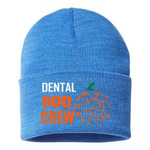 Funny Halloween Tooth Pumpkin For Dentist Boo Crew Funny Gift Sustainable Knit Beanie