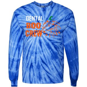 Funny Halloween Tooth Pumpkin For Dentist Boo Crew Funny Gift Tie-Dye Long Sleeve Shirt