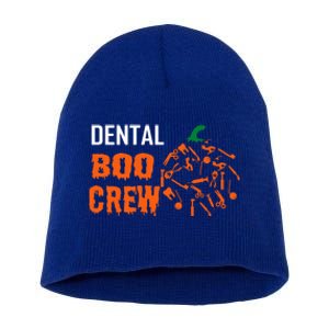 Funny Halloween Tooth Pumpkin For Dentist Boo Crew Funny Gift Short Acrylic Beanie