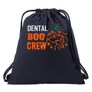 Funny Halloween Tooth Pumpkin For Dentist Boo Crew Funny Gift Drawstring Bag