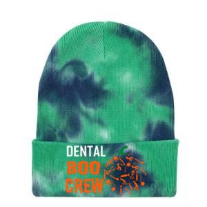 Funny Halloween Tooth Pumpkin For Dentist Boo Crew Funny Gift Tie Dye 12in Knit Beanie