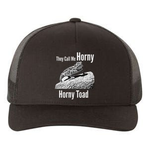 Funny Horny Toad They Call Me Horny Funny Reptile Lizard Yupoong Adult 5-Panel Trucker Hat