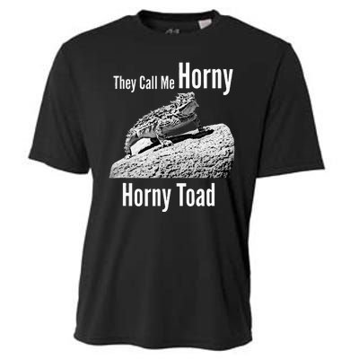 Funny Horny Toad They Call Me Horny Funny Reptile Lizard Cooling Performance Crew T-Shirt