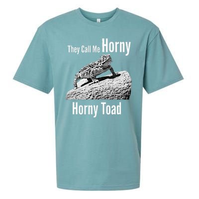 Funny Horny Toad They Call Me Horny Funny Reptile Lizard Sueded Cloud Jersey T-Shirt