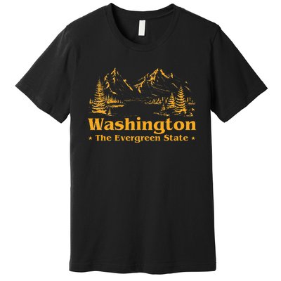 Funny Home The Evergreen State Premium T-Shirt