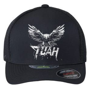 Funny Hawk Tuah Guy Spit Joke Wet That Thang Splash Down Flexfit Unipanel Trucker Cap