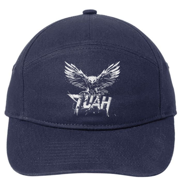 Funny Hawk Tuah Guy Spit Joke Wet That Thang Splash Down 7-Panel Snapback Hat