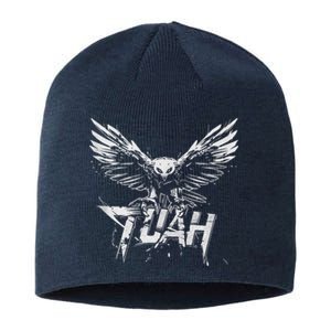 Funny Hawk Tuah Guy Spit Joke Wet That Thang Splash Down Sustainable Beanie