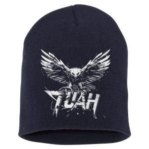 Funny Hawk Tuah Guy Spit Joke Wet That Thang Splash Down Short Acrylic Beanie