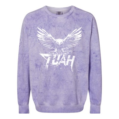 Funny Hawk Tuah Guy Spit Joke Wet That Thang Splash Down Colorblast Crewneck Sweatshirt