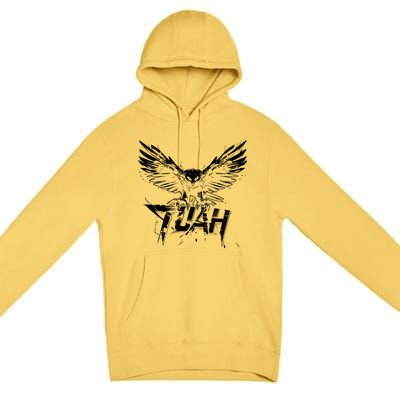 Funny Hawk Tuah Guy Spit Joke Wet That Thang Splash Down Premium Pullover Hoodie