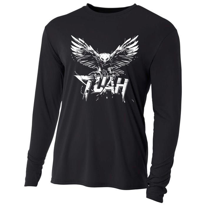 Funny Hawk Tuah Guy Spit Joke Wet That Thang Splash Down Cooling Performance Long Sleeve Crew