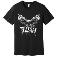 Funny Hawk Tuah Guy Spit Joke Wet That Thang Splash Down Premium T-Shirt