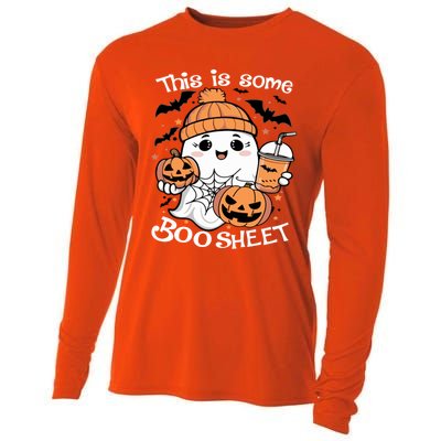 Funny Halloween This Is Some Boo Sheet Ghost Retro Halloween Gift Cooling Performance Long Sleeve Crew