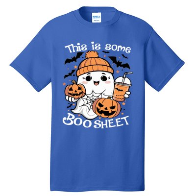 Funny Halloween This Is Some Boo Sheet Ghost Retro Halloween Gift Tall T-Shirt