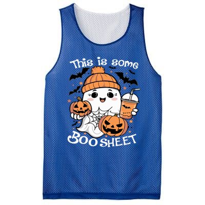 Funny Halloween This Is Some Boo Sheet Ghost Retro Halloween Gift Mesh Reversible Basketball Jersey Tank