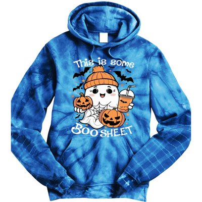 Funny Halloween This Is Some Boo Sheet Ghost Retro Halloween Gift Tie Dye Hoodie