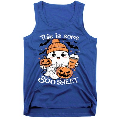 Funny Halloween This Is Some Boo Sheet Ghost Retro Halloween Gift Tank Top