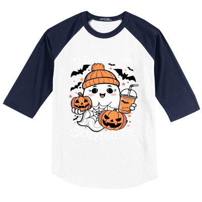 Funny Halloween This Is Some Boo Sheet Ghost Retro Halloween Gift Baseball Sleeve Shirt