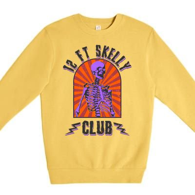 Funny Halloween Twelve Foot Skelly Club Premium Crewneck Sweatshirt