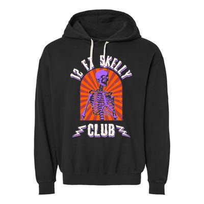 Funny Halloween Twelve Foot Skelly Club Garment-Dyed Fleece Hoodie