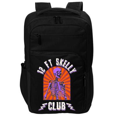 Funny Halloween Twelve Foot Skelly Club Impact Tech Backpack