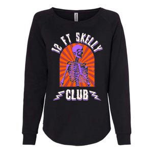 Funny Halloween Twelve Foot Skelly Club Womens California Wash Sweatshirt