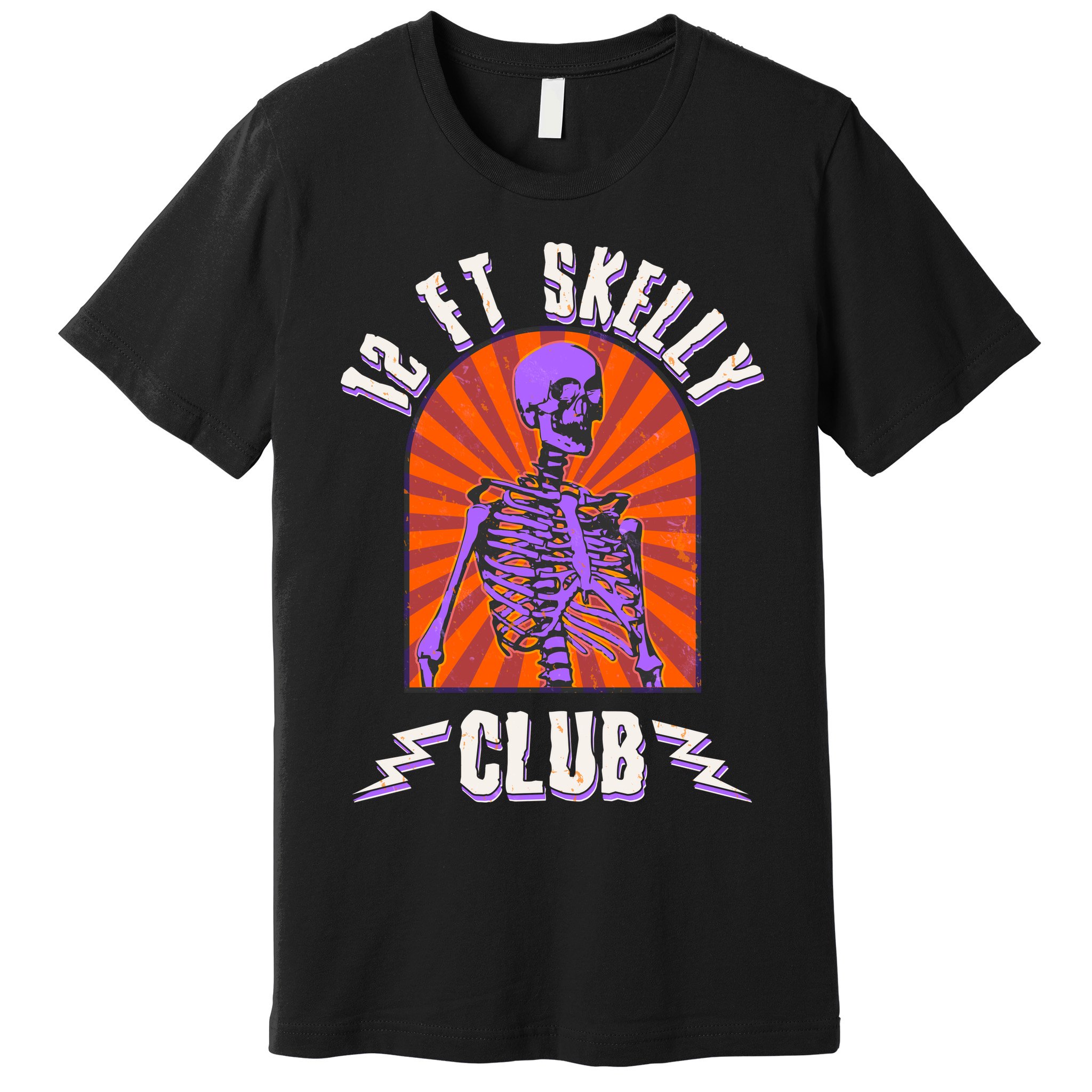 Funny Halloween Twelve Foot Skelly Club Premium T-Shirt