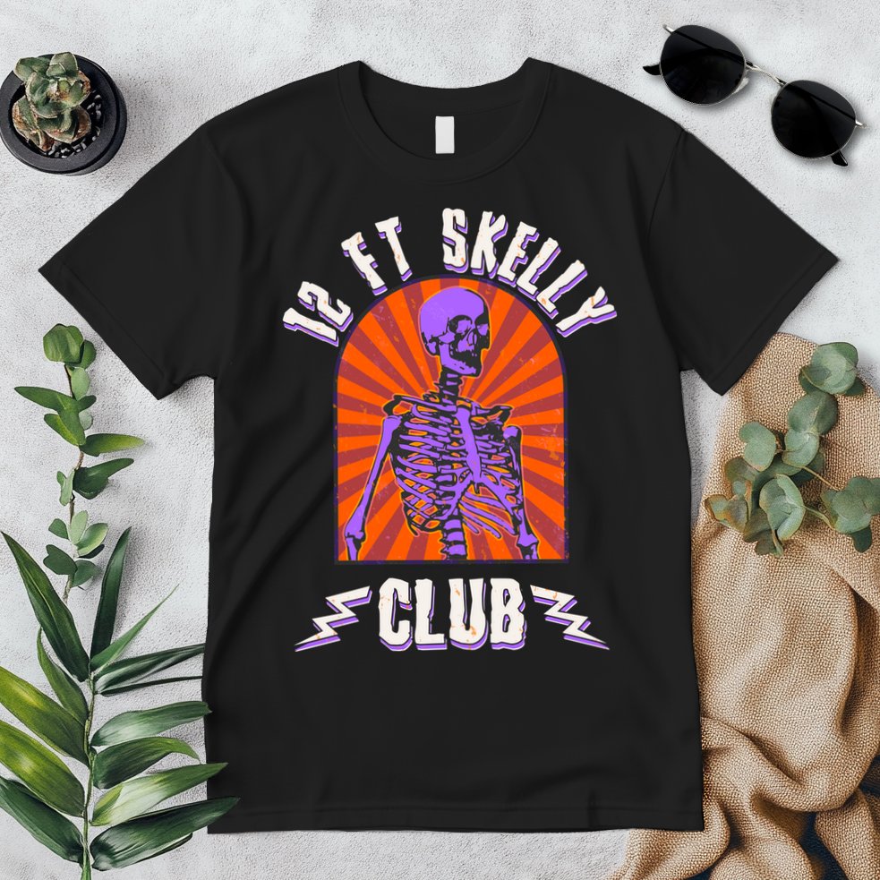 Funny Halloween Twelve Foot Skelly Club Premium T-Shirt