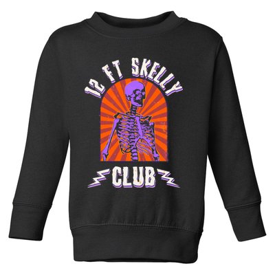 Funny Halloween Twelve Foot Skelly Club Toddler Sweatshirt