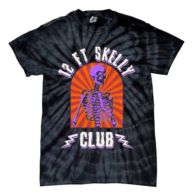 Funny Halloween Twelve Foot Skelly Club Tie-Dye T-Shirt