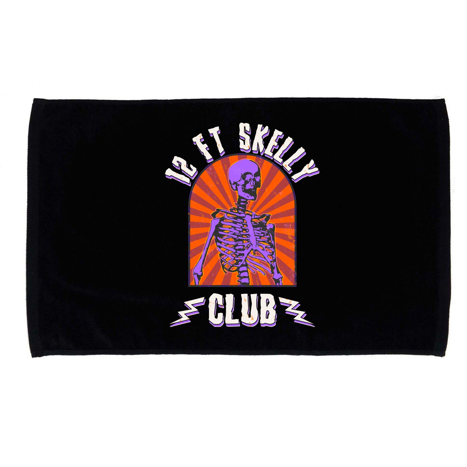 Funny Halloween Twelve Foot Skelly Club Microfiber Hand Towel