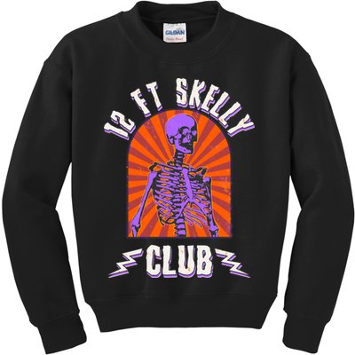 Funny Halloween Twelve Foot Skelly Club Kids Sweatshirt