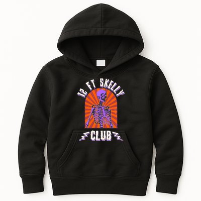 Funny Halloween Twelve Foot Skelly Club Kids Hoodie
