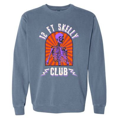 Funny Halloween Twelve Foot Skelly Club Garment-Dyed Sweatshirt