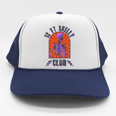 Funny Halloween Twelve Foot Skelly Club Trucker Hat