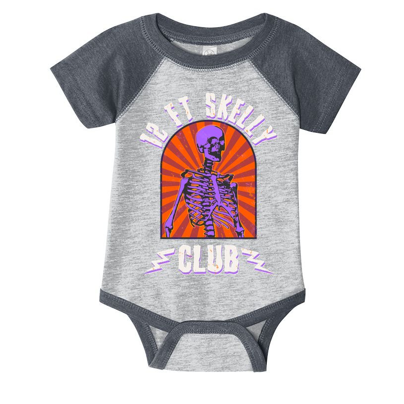 Funny Halloween Twelve Foot Skelly Club Infant Baby Jersey Bodysuit