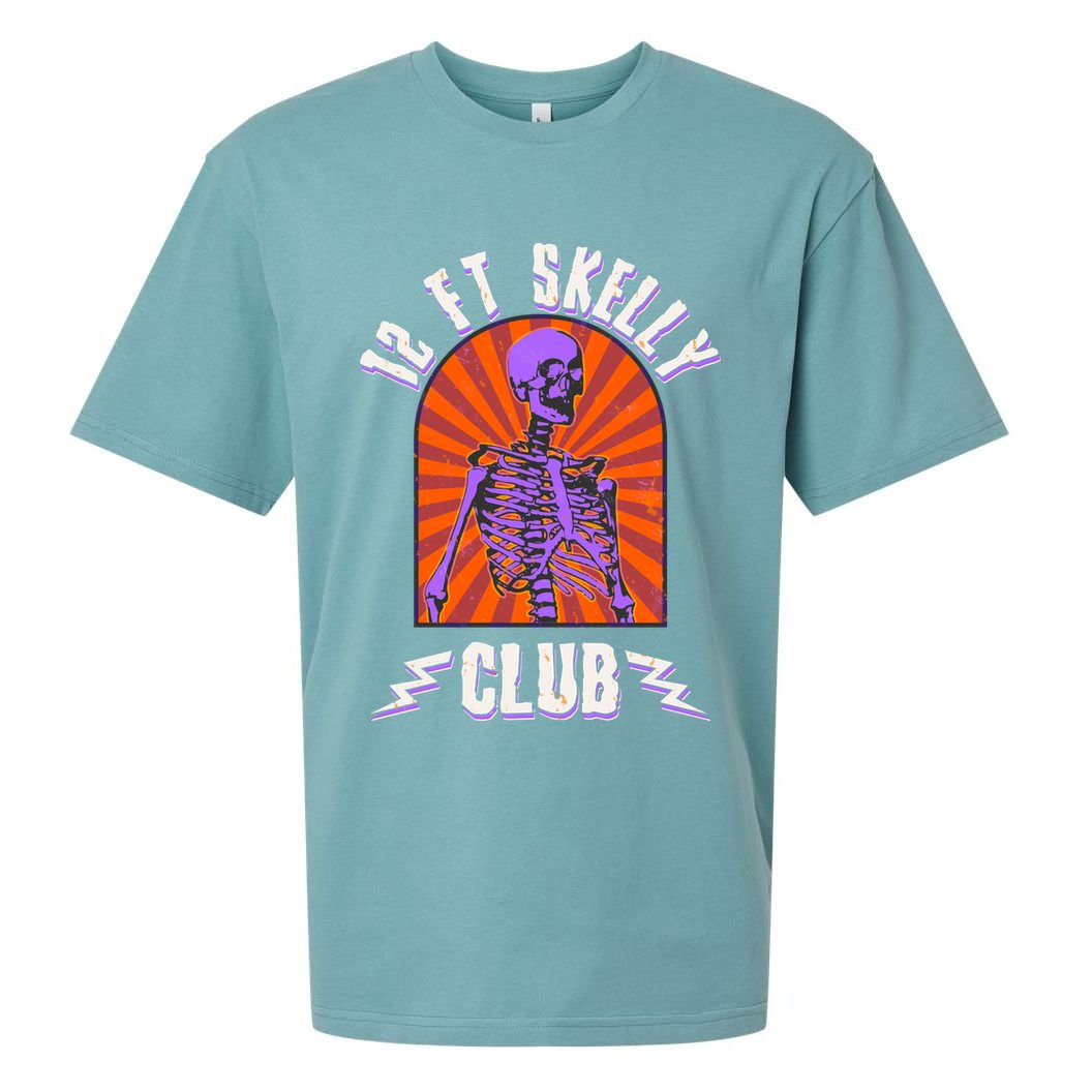 Funny Halloween Twelve Foot Skelly Club Sueded Cloud Jersey T-Shirt