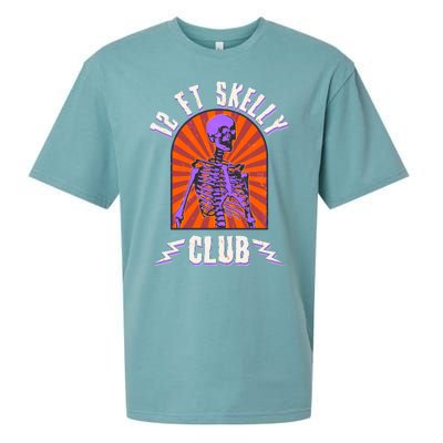 Funny Halloween Twelve Foot Skelly Club Sueded Cloud Jersey T-Shirt