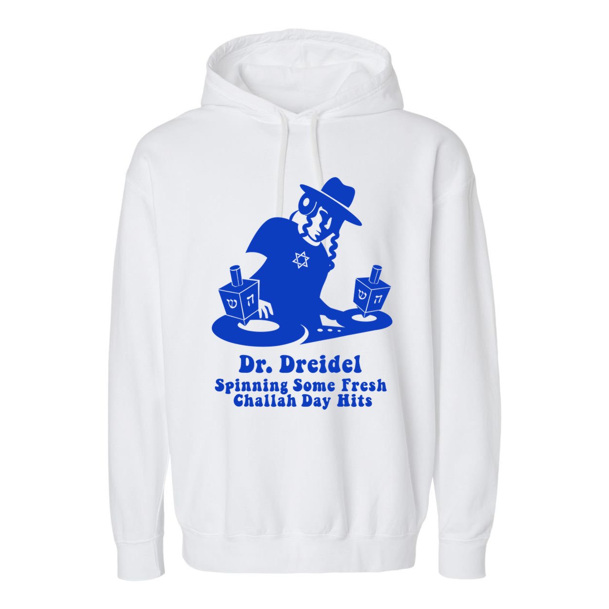 Funny Hanukkah Teen Gift Chanukah Dj Dr. Dreidel Party Garment-Dyed Fleece Hoodie
