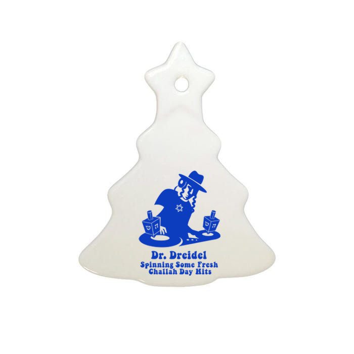 Funny Hanukkah Teen Gift Chanukah Dj Dr. Dreidel Party Ceramic Tree Ornament