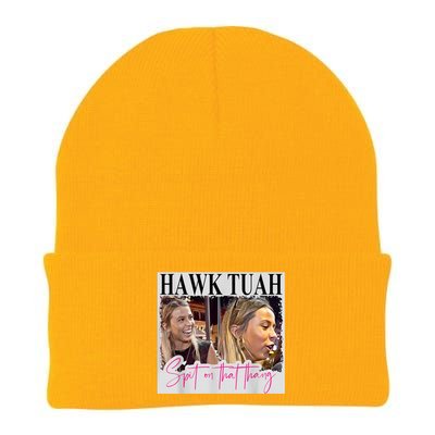 Funny Hawk Tauh Girl Meme 2024 Hawk Tauh Spit On That Thang Gift Knit Cap Winter Beanie