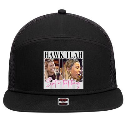 Funny Hawk Tauh Girl Meme 2024 Hawk Tauh Spit On That Thang Gift 7 Panel Mesh Trucker Snapback Hat