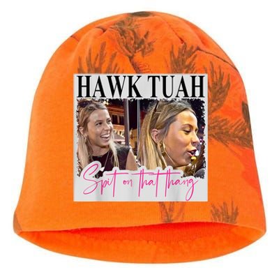 Funny Hawk Tauh Girl Meme 2024 Hawk Tauh Spit On That Thang Gift Kati - Camo Knit Beanie