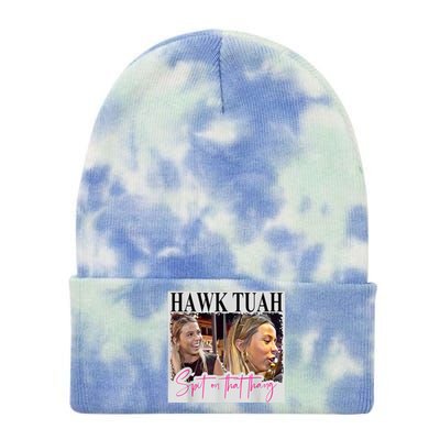 Funny Hawk Tauh Girl Meme 2024 Hawk Tauh Spit On That Thang Gift Tie Dye 12in Knit Beanie