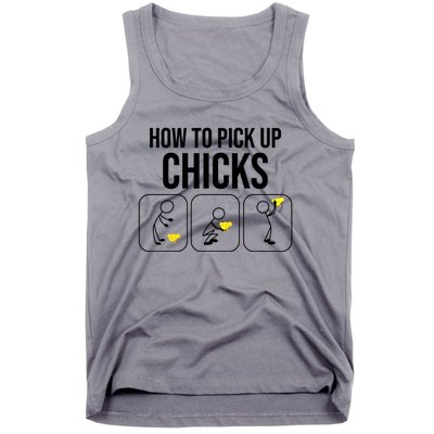 Funny How To Pick Up Chicks Gift Cool Chicken Jokes Cool Gift Tank Top