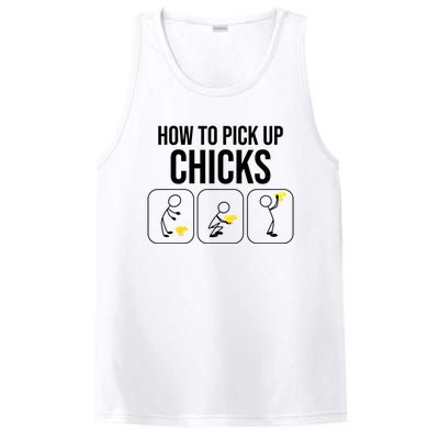 Funny How To Pick Up Chicks Gift Cool Chicken Jokes Cool Gift PosiCharge Competitor Tank