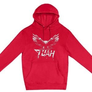 Funny Hawk Tuah Guy Spit Joke Wet That Thang Splash Down Premium Pullover Hoodie